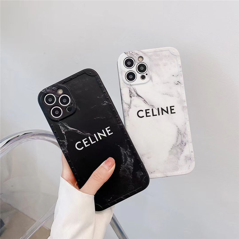 セリーヌ スマホ ケース 安い celine風 iphone15/15pro ケース ペア 大理石風 衝撃 に 強い