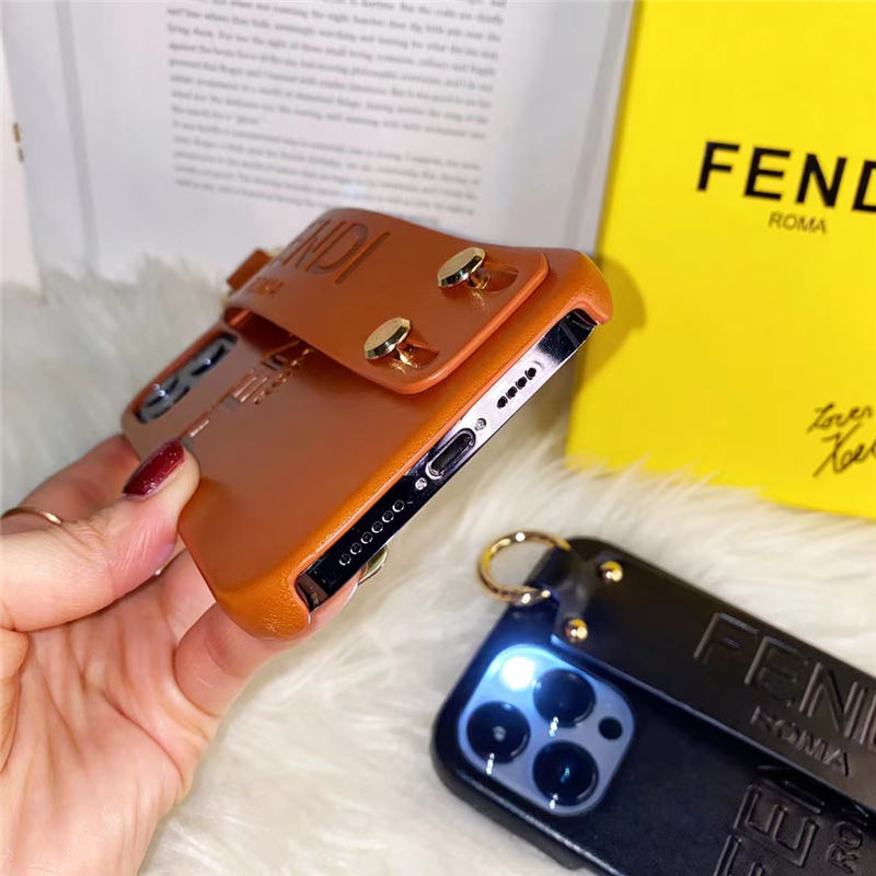 FENDI スマホケース iPhone15/15pro ベルト付き iphone14pro maxケース 