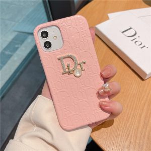 diorロゴ iphone15pro/14/13 レザーケース レディース iphone12 ケース 