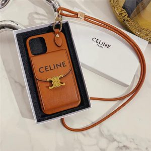 celine スマホケース 首 から 下げる かわいい セリーヌ風 iphone15