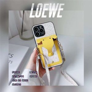 ロエベ 携帯 ケース ショルダー iphone13 ゾウ loewe iphone13pro/13promax ケース ブランド かわいい