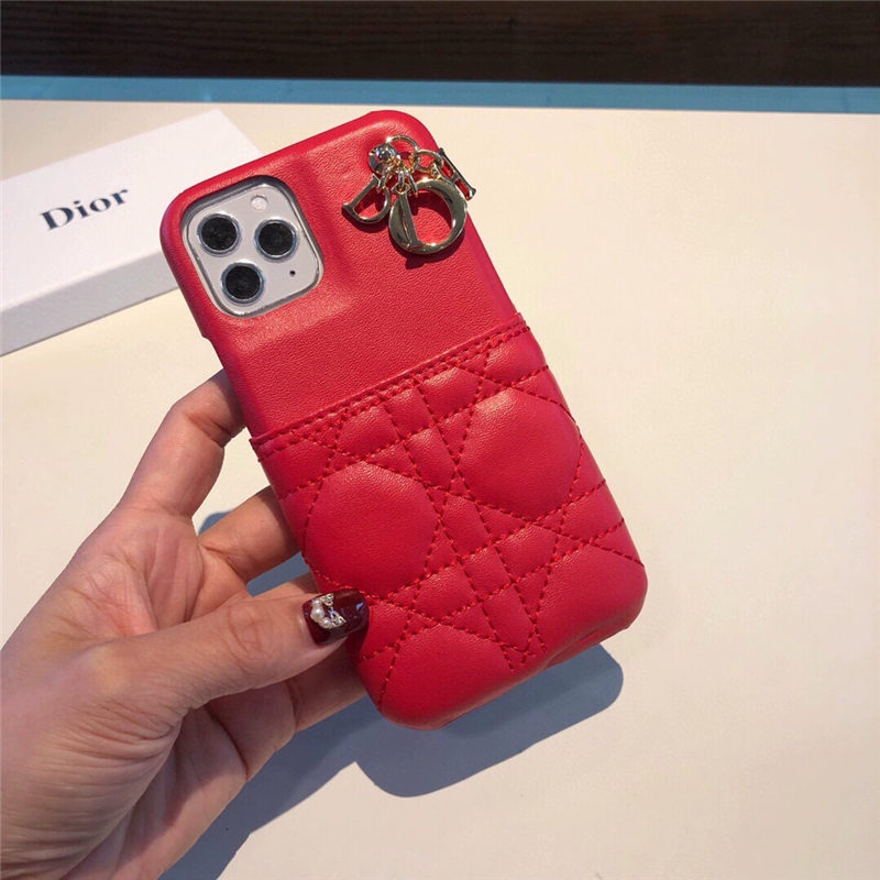 Lady dior iPhone15/15proケース カード収納 iphone14/14promaxケース 