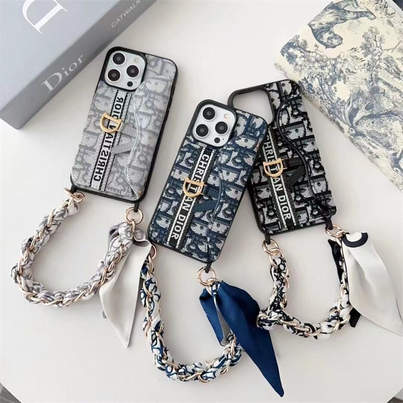 特売情報超美品　Dior iPhone12 ケース　ストラップ　LADY DIOR バッグ