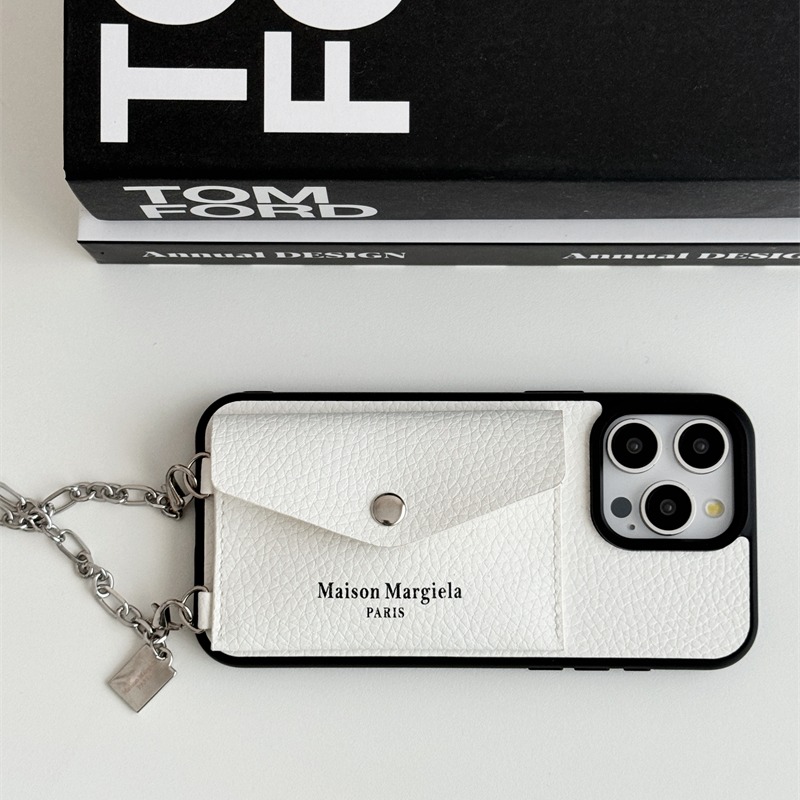 マルジェラ スマホ ショルダー maison margiela iphone16 ケース iphone ケース 背面 収納 iphone16pro ショルダー  ケース ブランド iphone15/14ケース カップル ペア