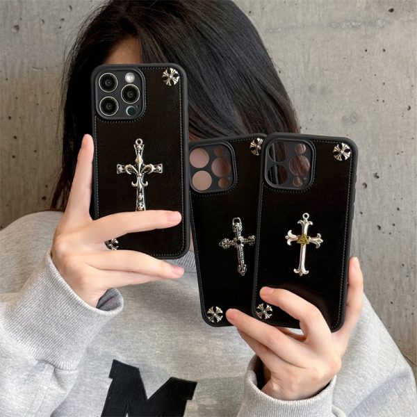 iphone16/16pro ケース クロム ハーツ chrome hearts スマホケース ストリート ブランド iphone15/15promax ケース ブランド メンズ iphone14/13ケース かっこいい 黒 おしゃれ