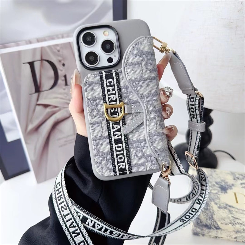 dior iphone16 ケース スマホショルダー ディオール iphone16pro ショルダー ケース ブランド iphoneケース  ハイブランド スマホケース 斜めがけ おしゃれ